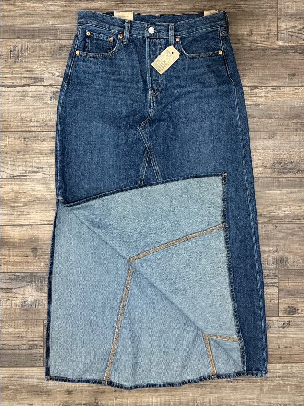 Levi’s Iconic Long Denim Maxi Skirt 29 - Picture 8 of 11